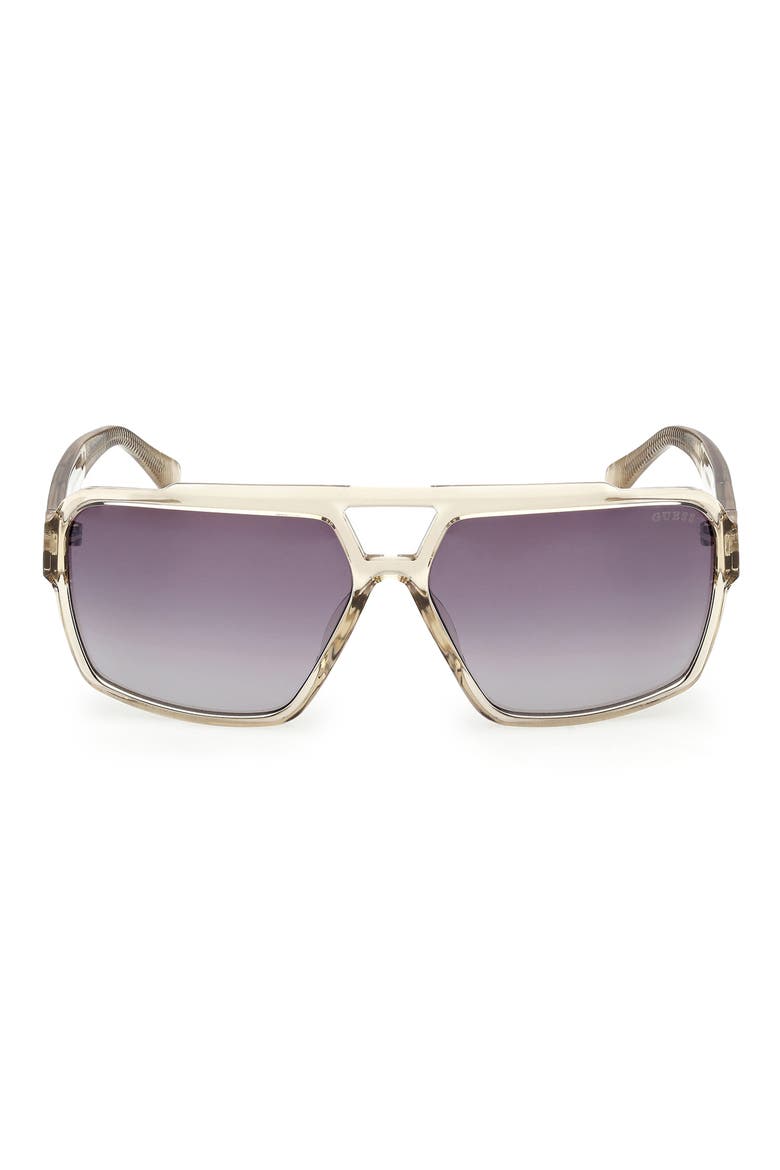 Navigator Sunglasses, Main, color, SHINY BEIGE / GRADIENT