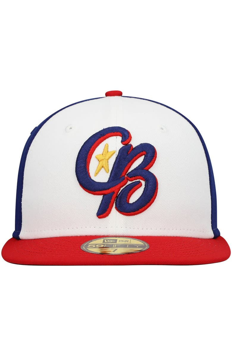 New Era Men's New Era White Kannapolis Cannon Ballers Authentic Collection Team Alternate 59FIFTY Fitted Hat, Alternate, color, White