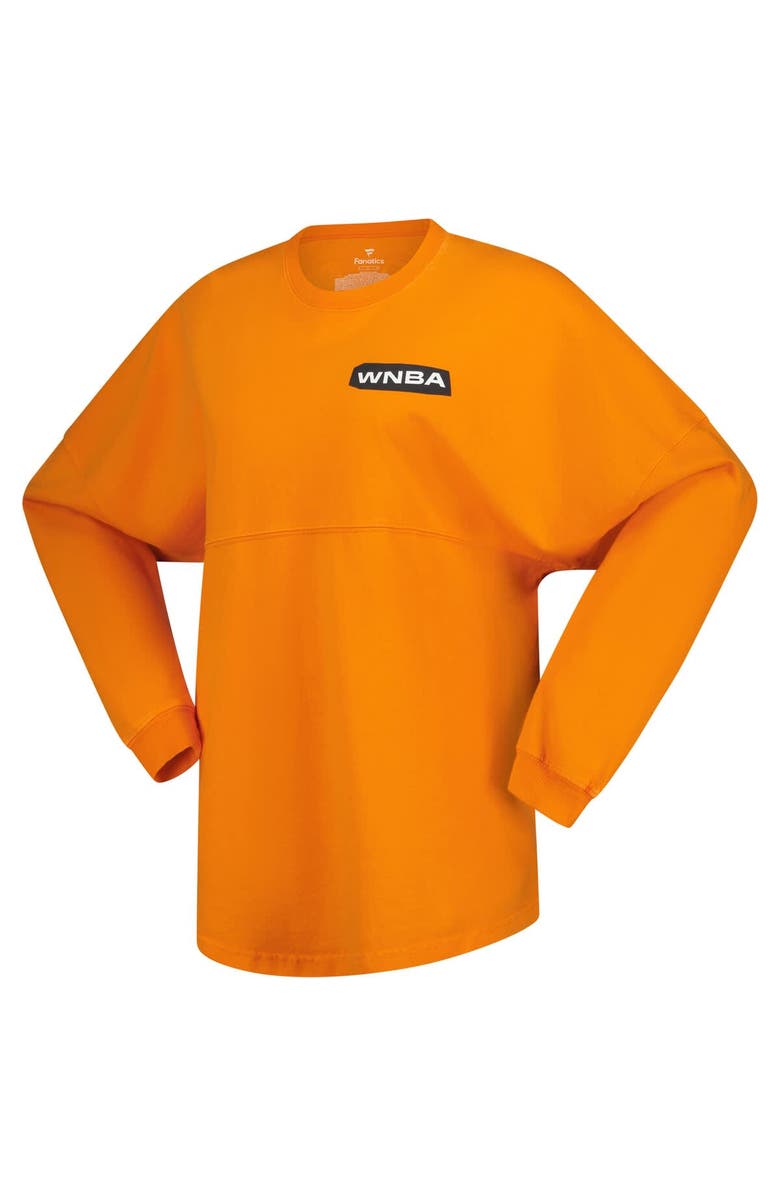 SPIRIT JERSEY Women's Spirit Jersey Orange WNBA Gear Patches Oversized Long Sleeve T-Shirt, Alternate, color, Orange
