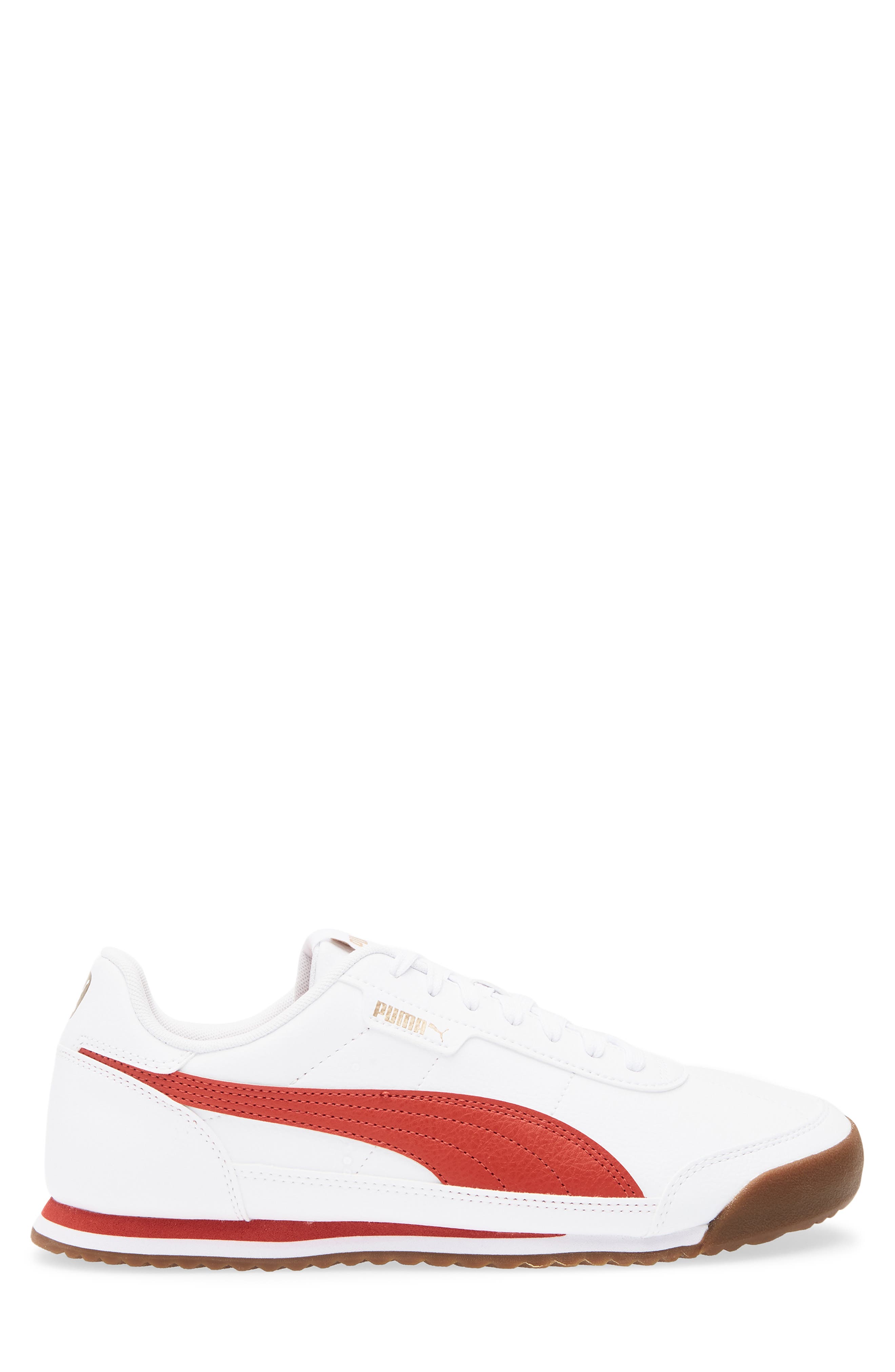 PUMA Turino II Sneaker, Alternate, color, Puma White/ Puma Red/ Gold