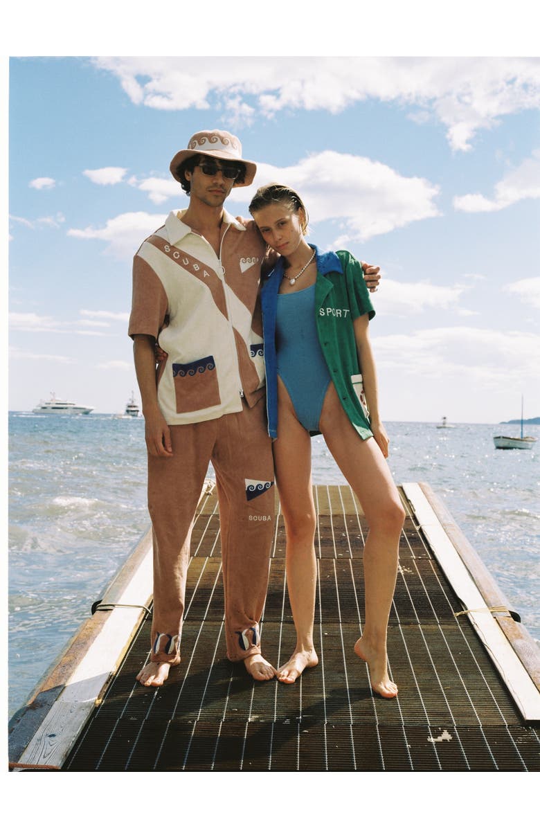 Tombolo 'Scuba' Cabana x Hôtel Magique, Alternate, color, Brown