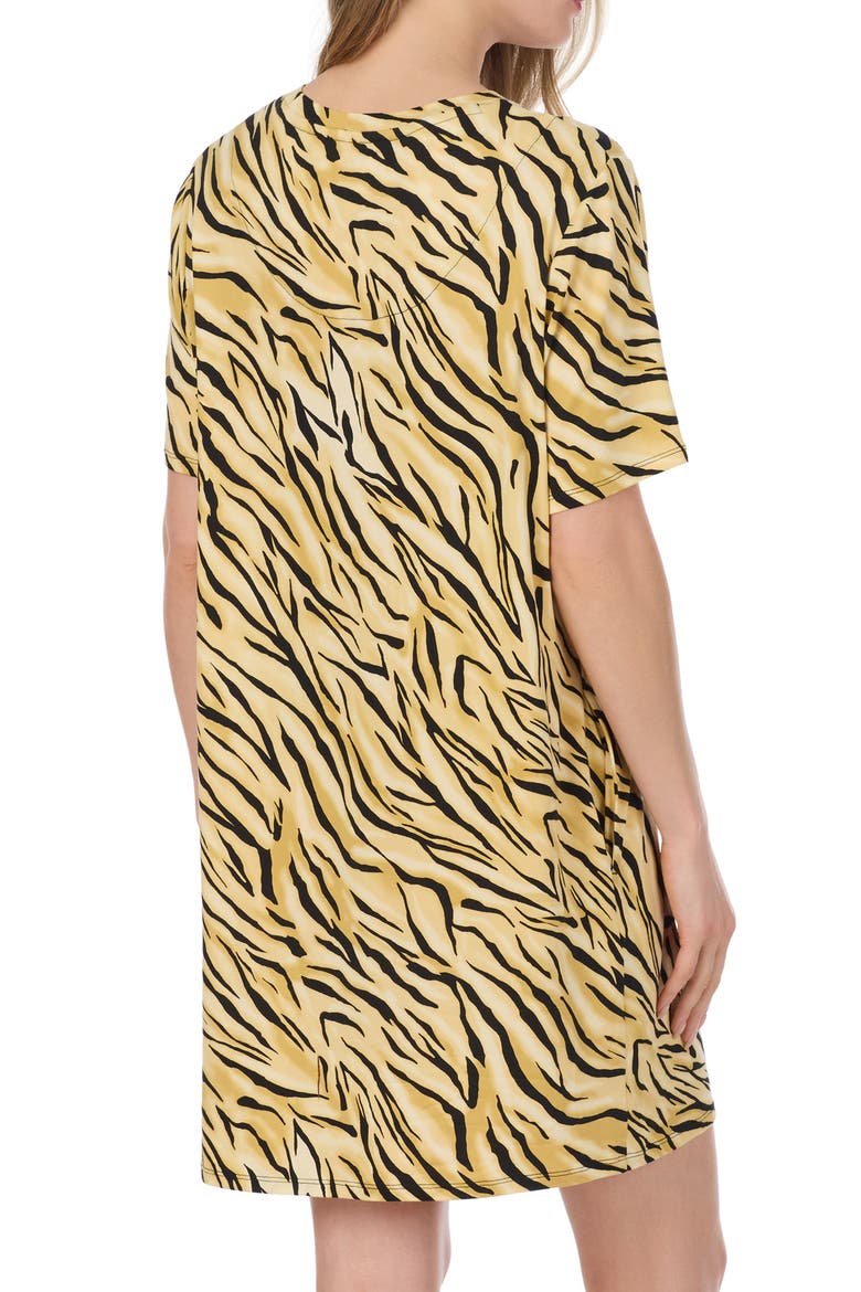 Short Sleeve Nightshirt, Alternate, color, TANPRINT