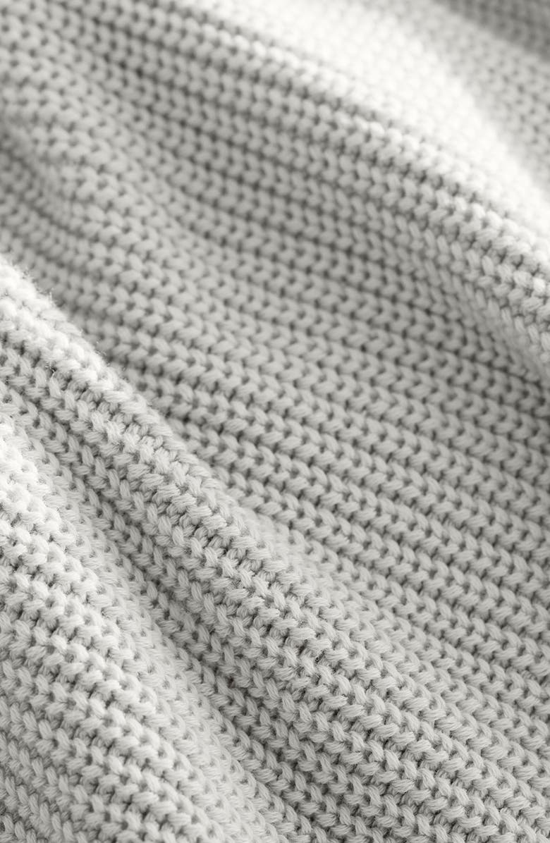 Boll & Branch Organic Cotton Shaker Stitch Throw Blanket, Alternate, color, Mist