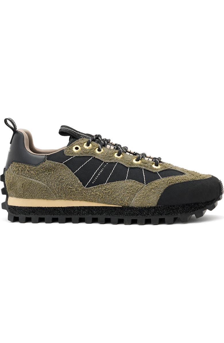 AllSaints Nevis Cleated Sneaker, Alternate, color, Khaki Green/ Black