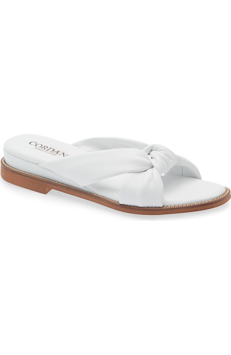 Cordani Hudson Slide Sandal, Main, color, White Leather