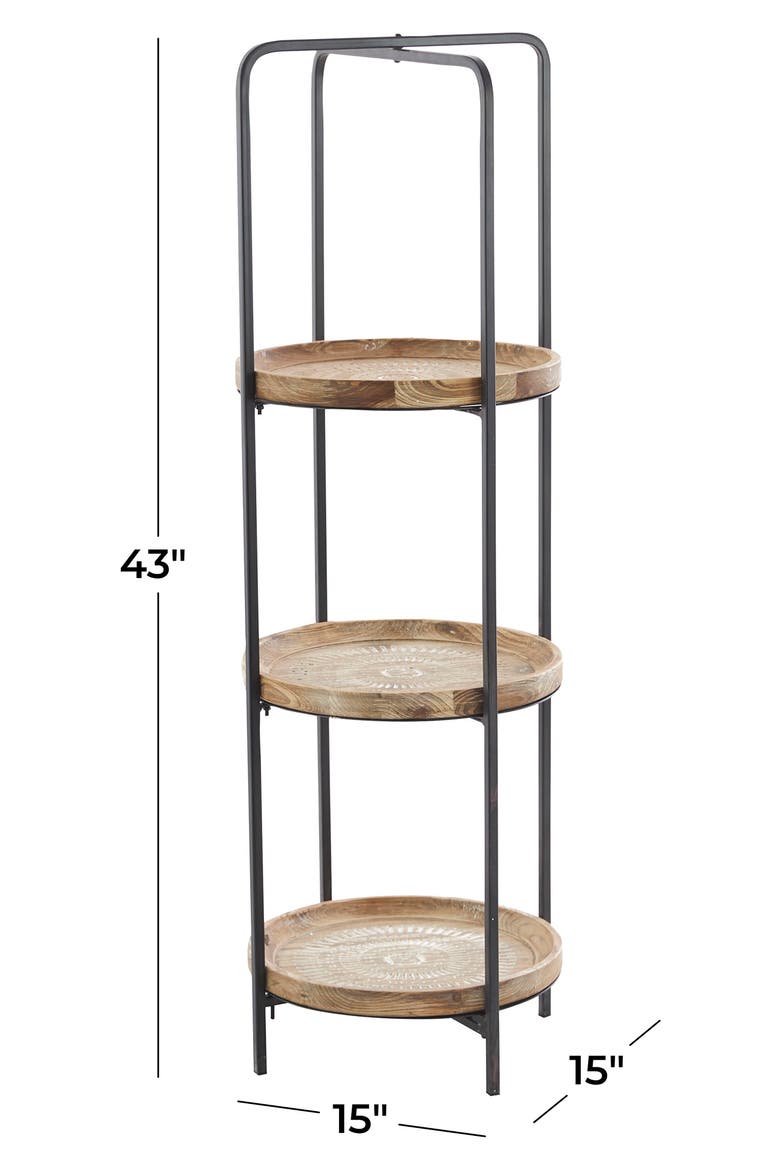 Brown Wood Traditional Shelving Unit, Alternate, color, BROWN