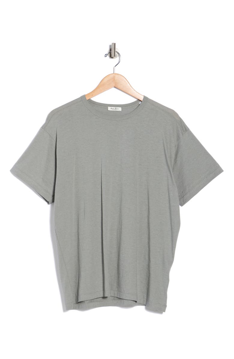 BUCK MASON Cotton & Cashmere Blend Curved Hem T-Shirt, Main, color, Seagrass