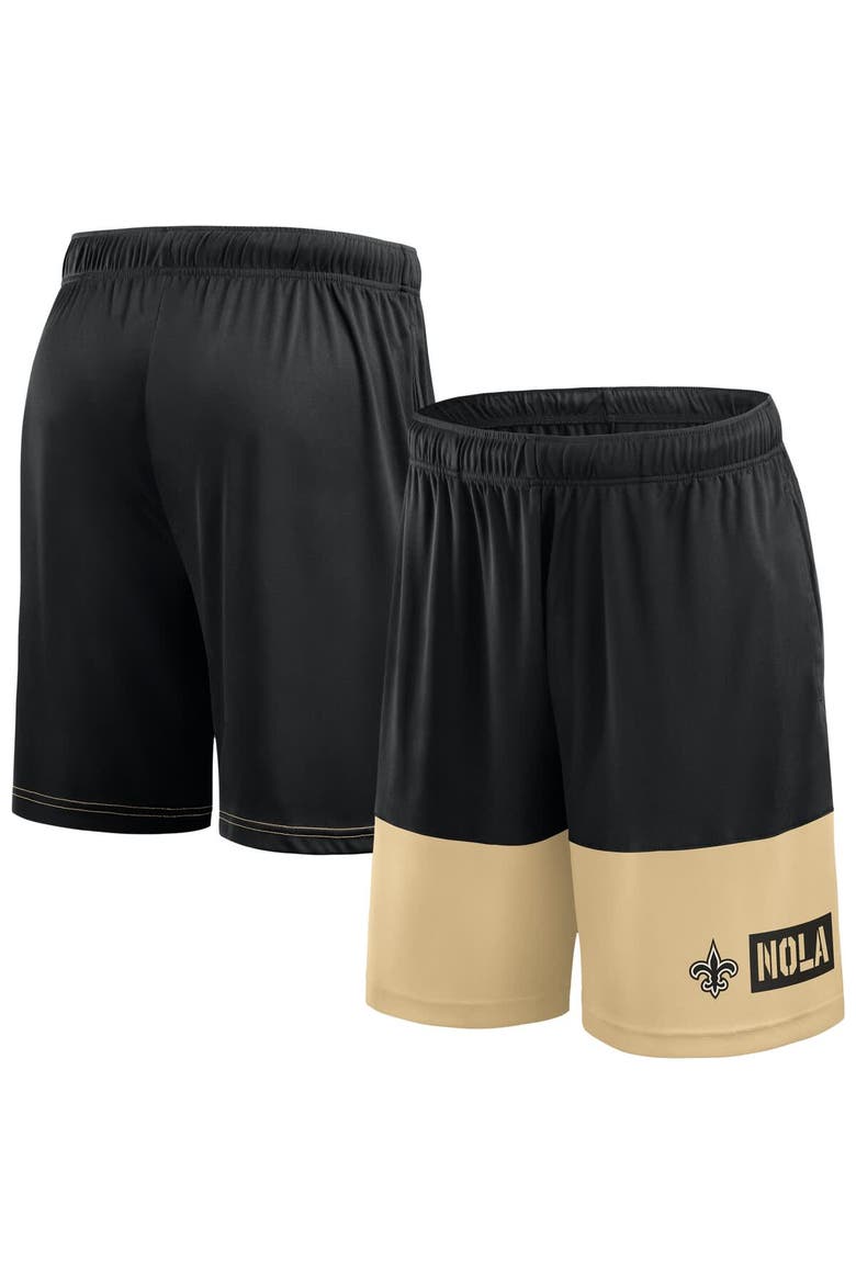 Men's Fanatics Black/Gold New Orleans Saints Big & Tall Best of the Best Performance Shorts, Main, color, Black