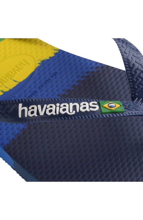 Havaianas Brazil Tech Flip Flop In Navy Blue