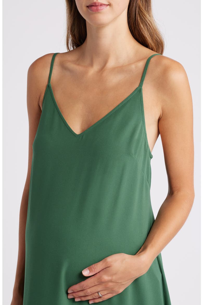 Victoria Maternity Slipdress, Alternate, color, GREEN