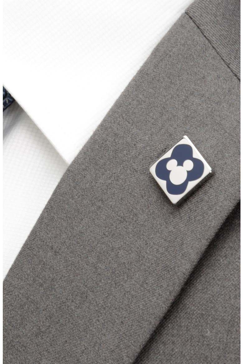 Mickey Dots Crew Socks & Lapel Pin Set, Alternate, color, BLACK MULTI
