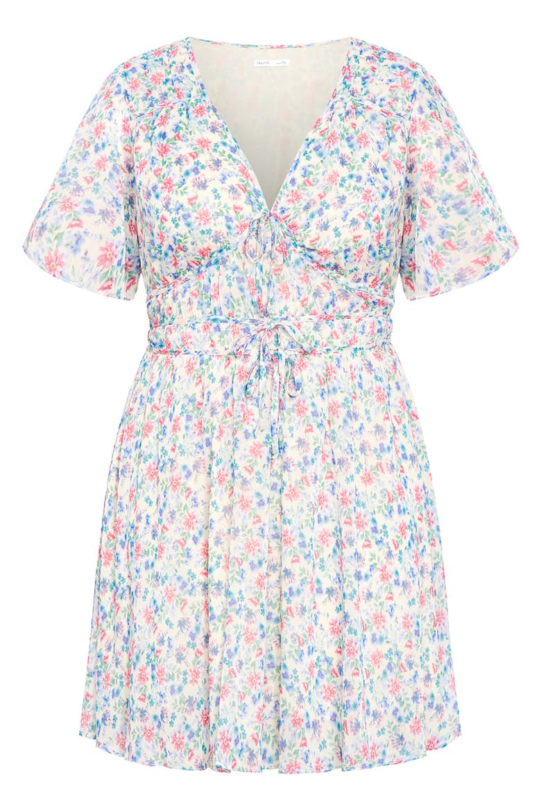 Cara Floral Print Minidress, Alternate, color, DELICATE DITSY