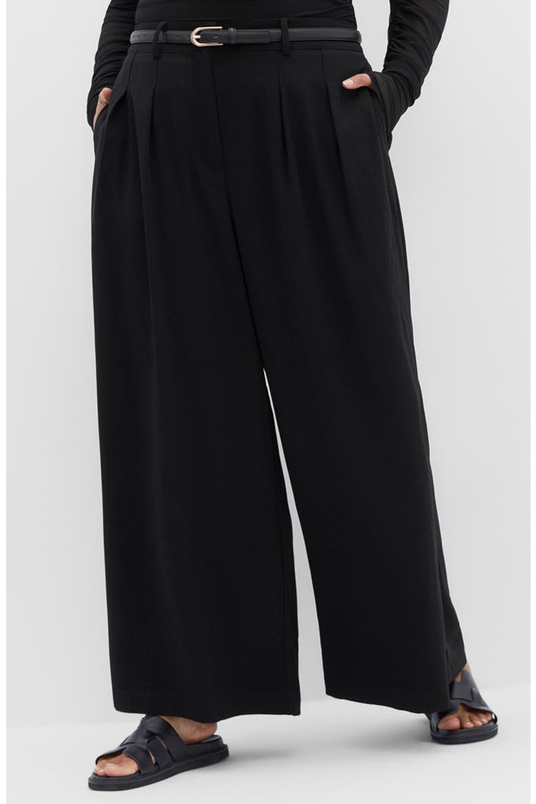 Abbie Wide Leg Pants, Main, color, BLACK