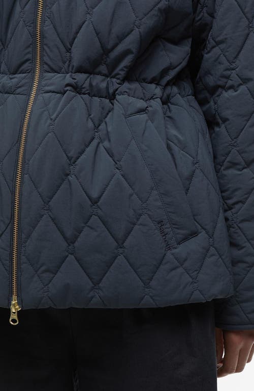 Barbour Clarissa Quilted Jacket In Dark Navy Rosem