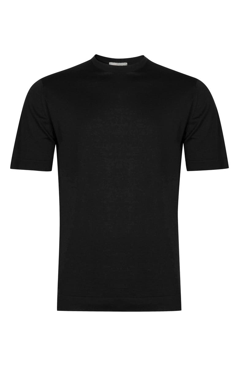 John Smedley Lorca Crewneck T-Shirt, Main, color, Black