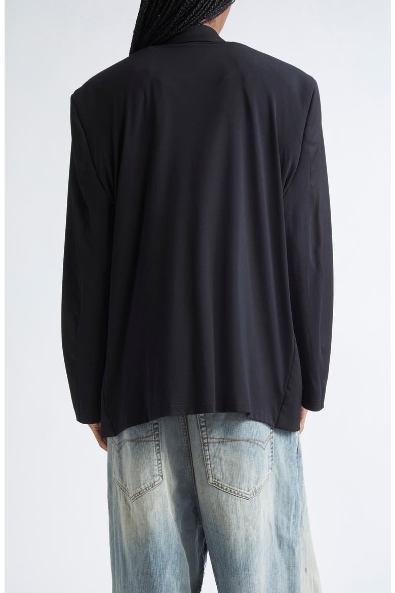 Tailored Wool Gabardine Blazer, Alternate, color, 1000 BLACK