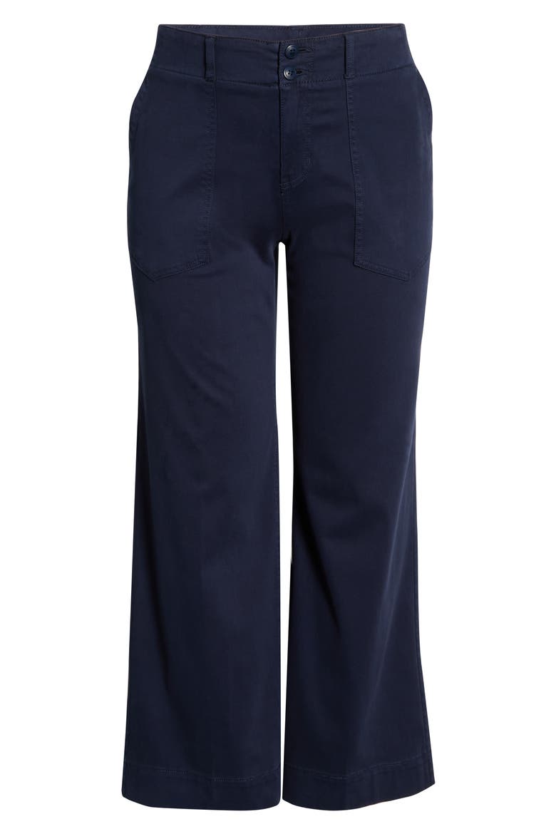 Patch Pocket Wide Leg Utility Pants, Alternate, color, DEEP MIDNIGHT