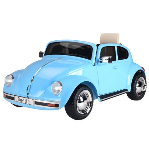 6V Licensed Volkswagen Beetle Ride-On Car with Remote Control, Music