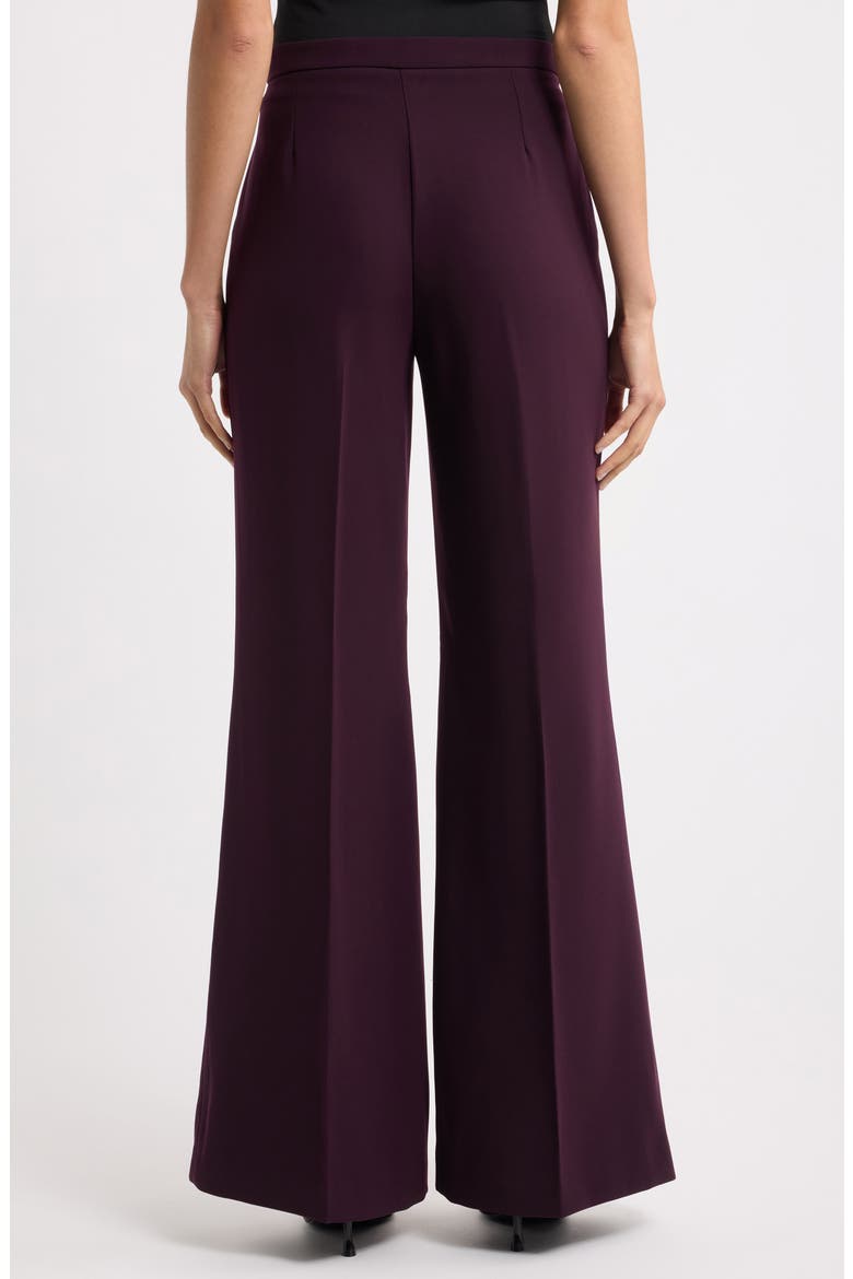 High Waist Flare Leg Pants, Alternate, color, DARK MAROON