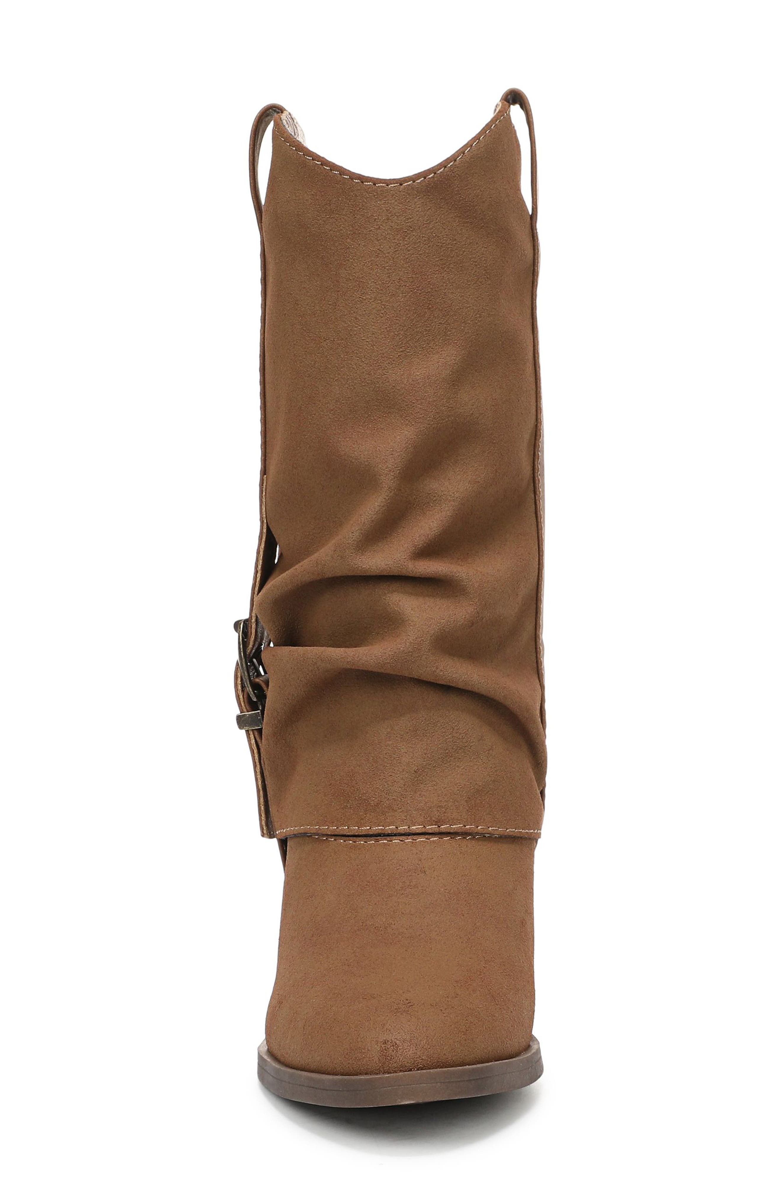Carter Scrunch Western Boot, Alternate, color, TAN FAUX SUEDE