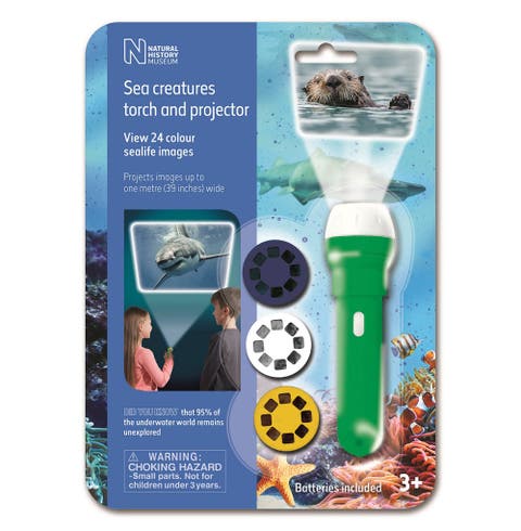 Natural History Museum Sea Creatures Flashlight & Projector 24 Sea Life Images