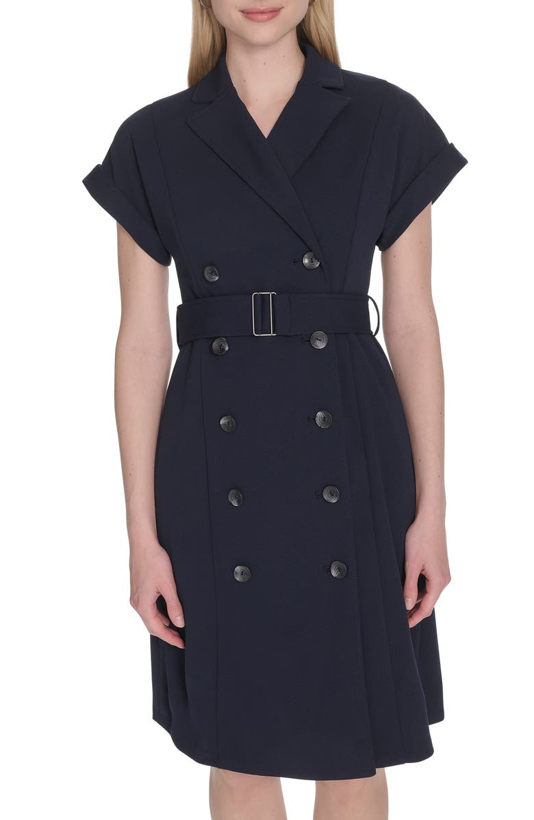 Calvin Klein Double Breasted Sheath Dress, Alternate, color, Indigo