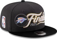 New Era Men's New Era Charcoal/Black Oklahoma City Thunder 2025 Western Conference Champions Locker Room 9FIFTY Snapback Hat