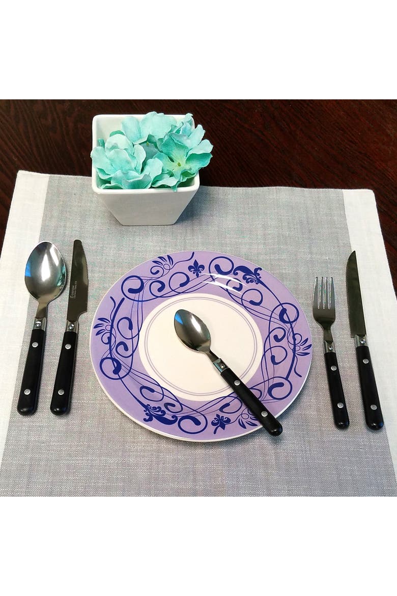 Casual Living 58 Piece Stainless Steel Flatware Set, Alternate, color, Black