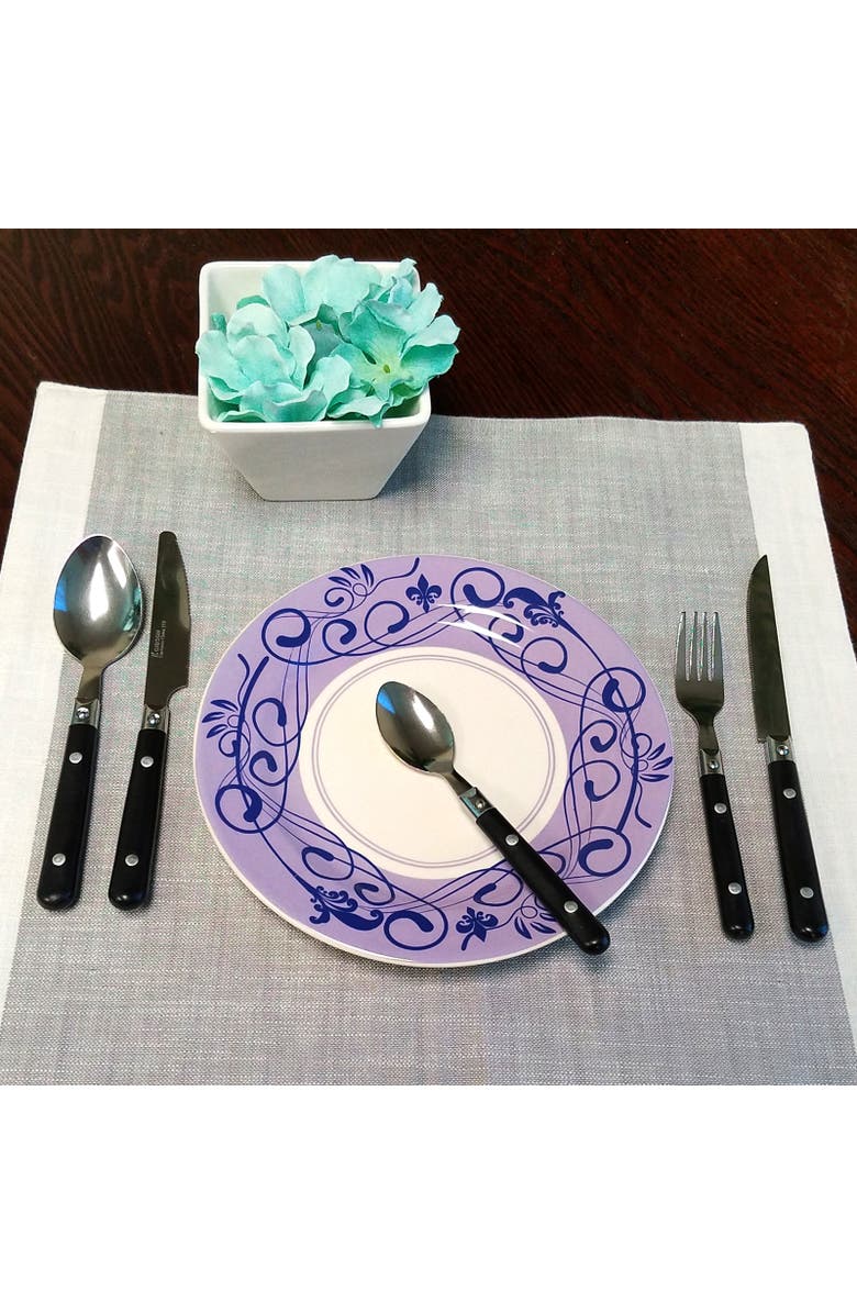 Gibson Home Casual Living 58 Piece Stainless Steel Flatware Set, Alternate, color, Black