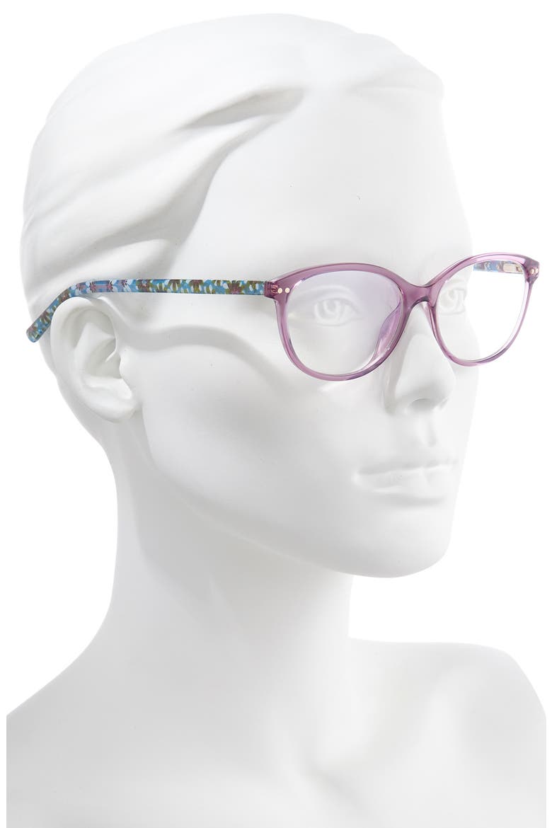 olive 53mm reading glasses, Alternate, color, VIOLET