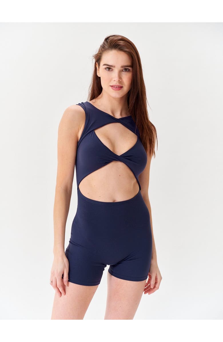 REVYVE ACTIVE Peek--a-Boo Romper, Alternate, color, Navy