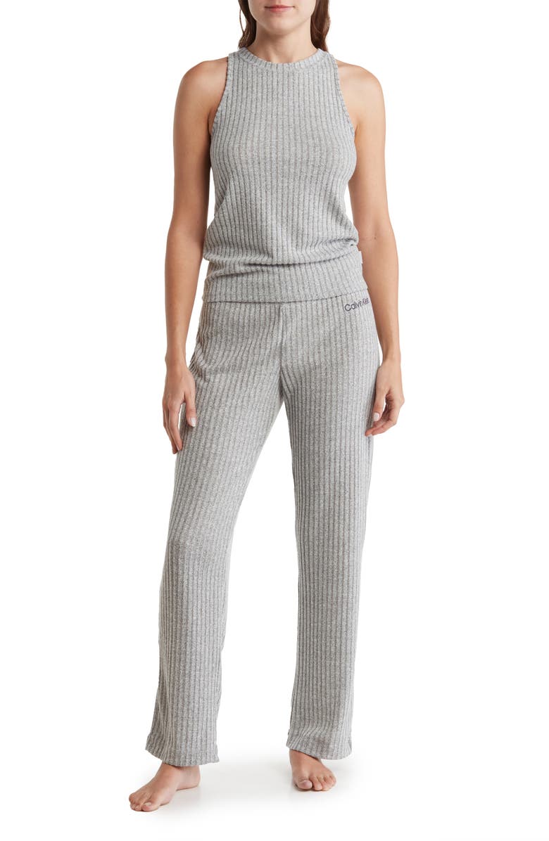 Calvin Klein Ribbed Tank & Pants Pajamas, Main, color, 