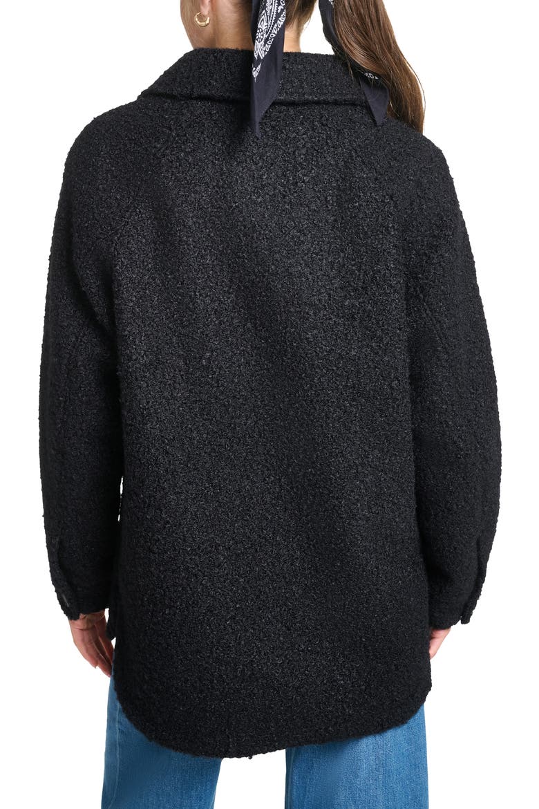 Boucle Shacket, Alternate, color, BLACK