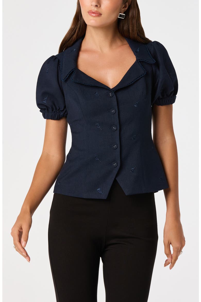 Anne Top, Alternate, color, NAVY