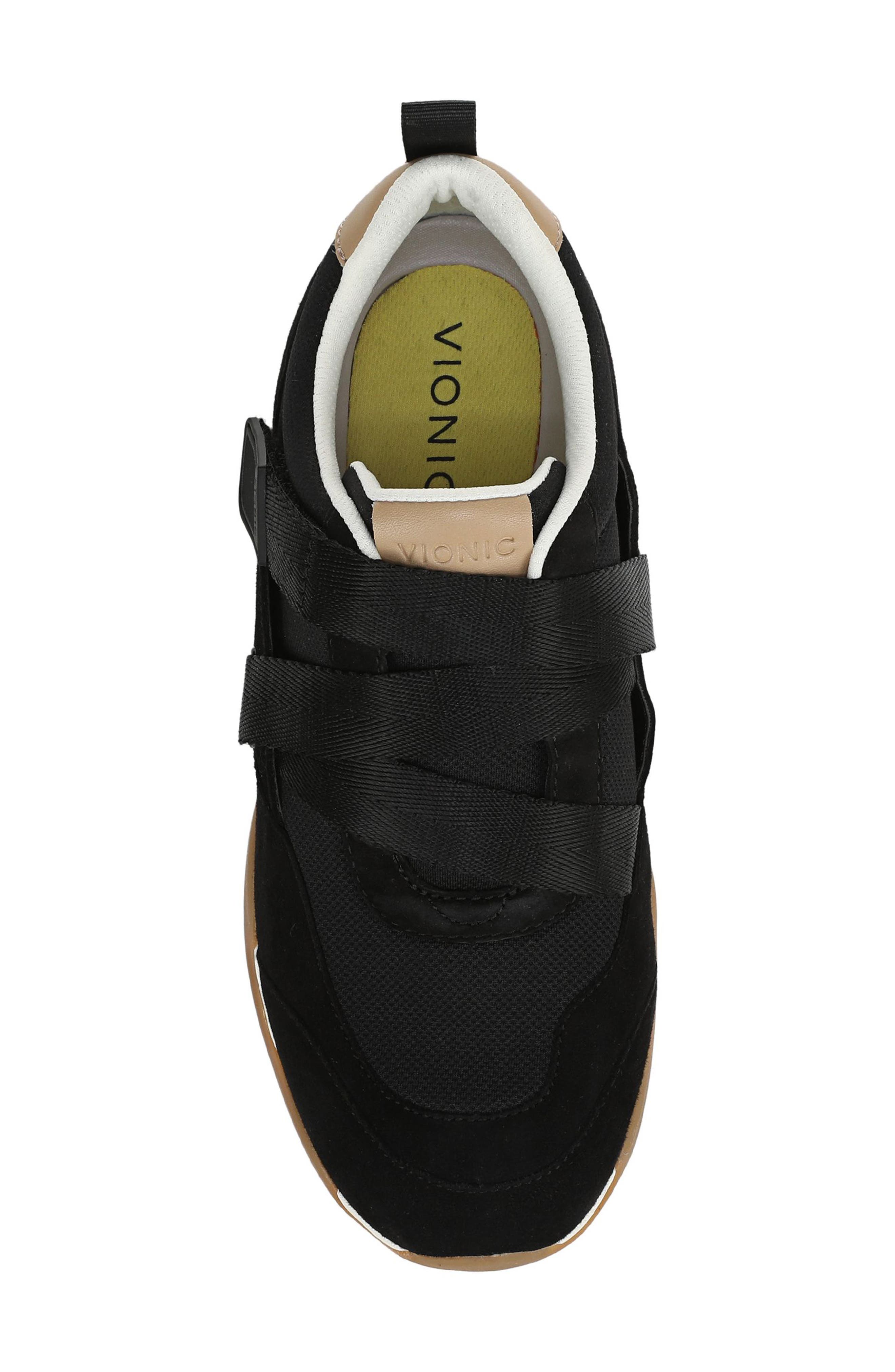 Vionic Walk Slim Gia Sneaker, Alternate, color, Black