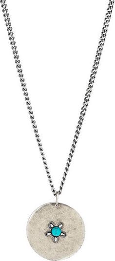 Degs Sal Men s Sterling Silver Turquoise Medallion Necklace Nordstrom