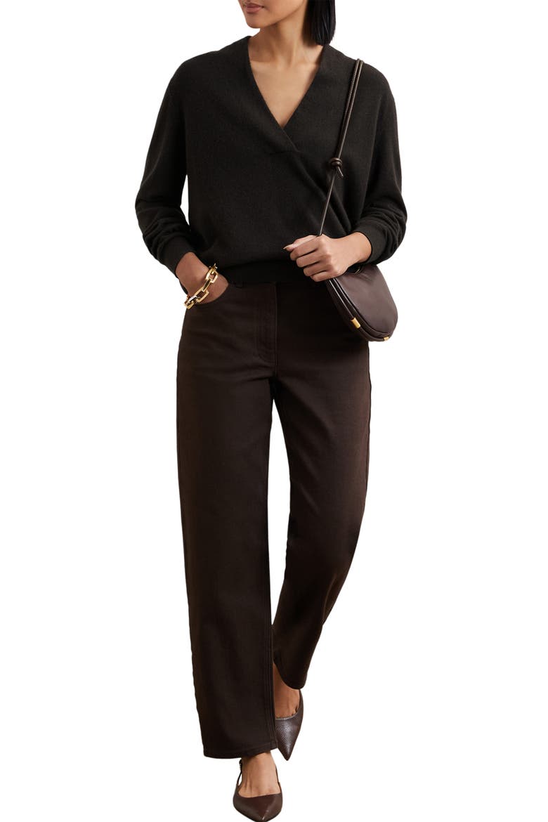 Mia Relaxed Fit Cashmere Blend Sweater, Alternate, color, CHOCOLATE BROWN