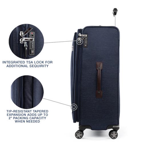 Travelpro Platinum Elite Softside Expandable Large 29-inch Checked Luggage In True Navy Blue