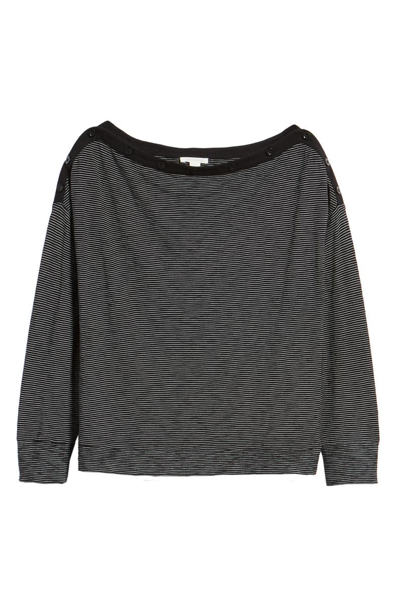 Caslon<sup>®</sup> Button Neck Tee, Alternate, color, 