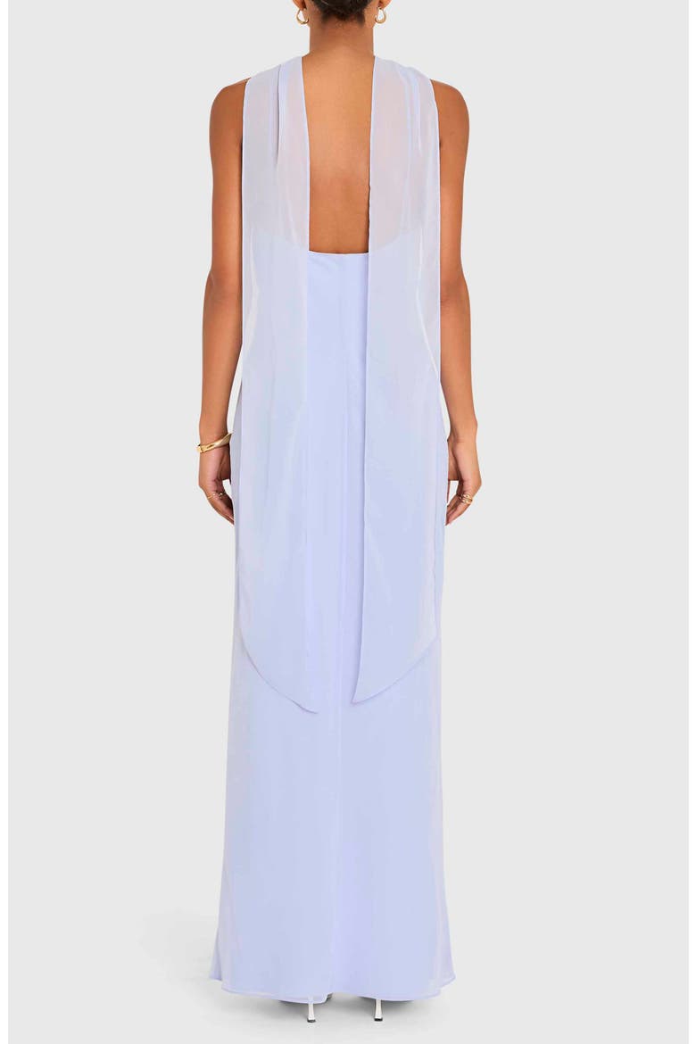 Ashton Halter Neck Chiffon Gown, Alternate, color, ARCTIC