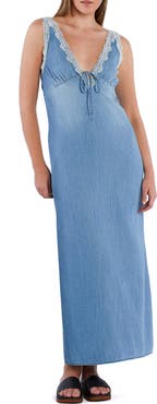 Billy T Amanda Lace Accent Sleeveless Maxi Dress