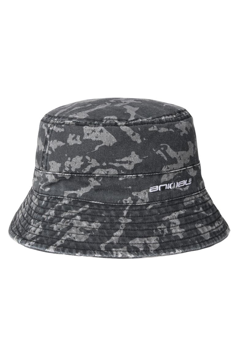Miles Camo Bucket Hat, Main, color, Black
