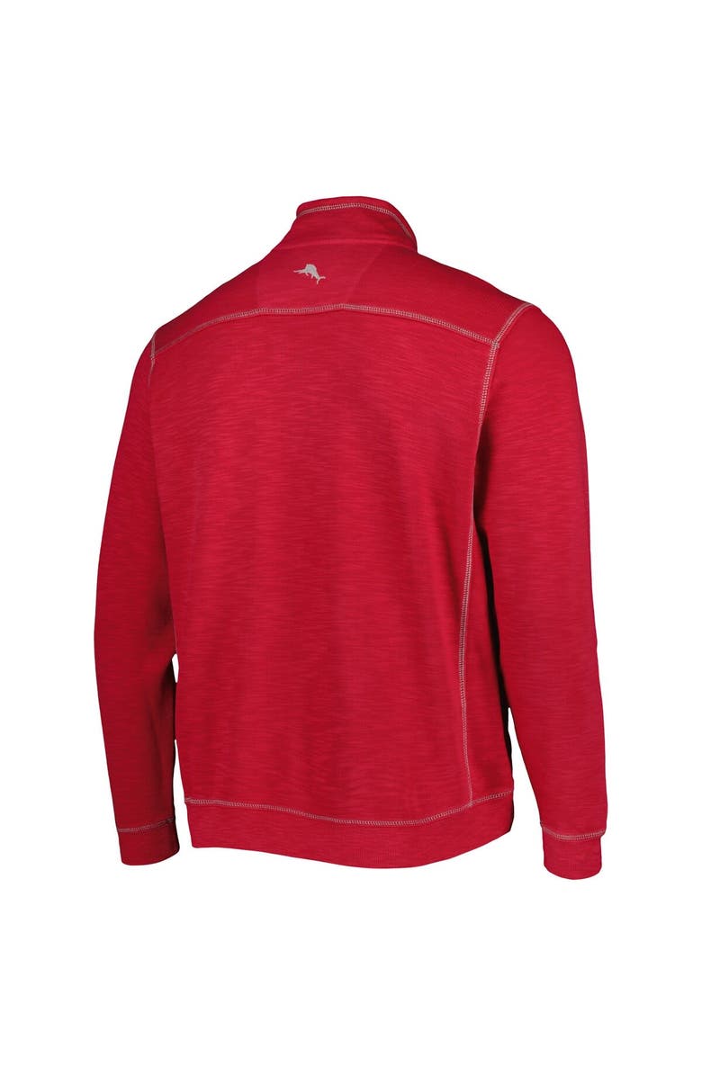 Tommy Bahama Men's Tommy Bahama Crimson Alabama Crimson Tide Sport Tobago Bay Tri-Blend Mock Neck Half-Zip Jacket, Alternate, color, Crimson