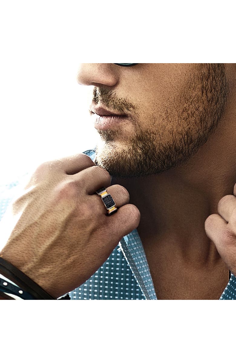 Julianna B. Men's Diamond Cluster Ring 14k Gold, Alternate, color, Black Diamond