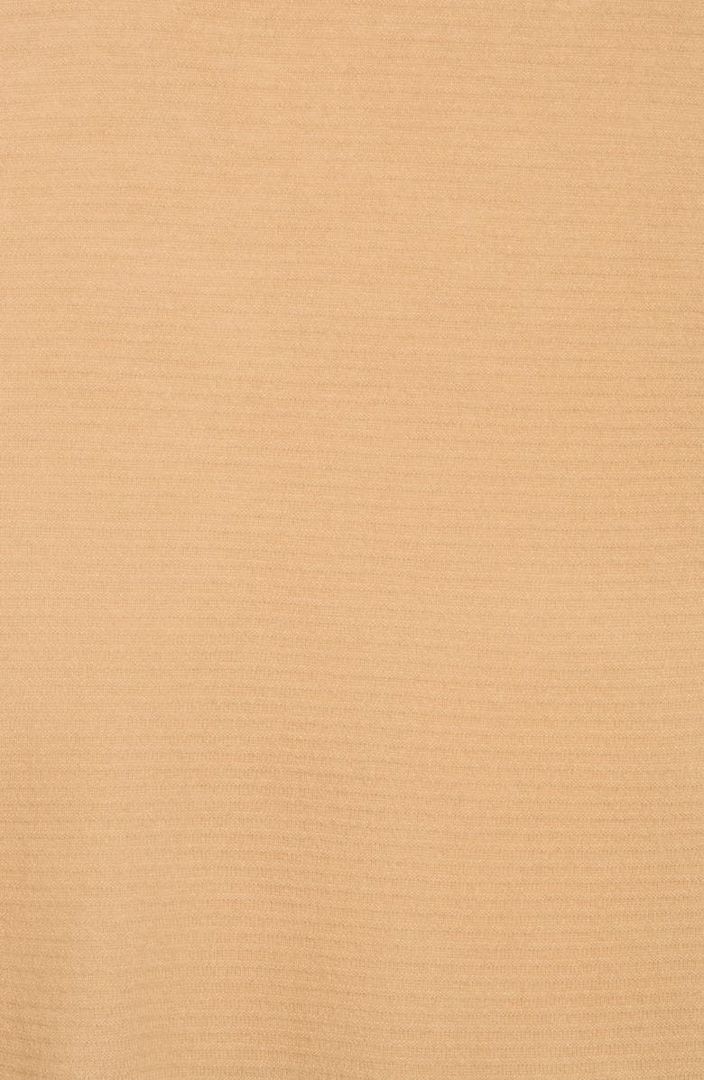 Nordstrom Cashmere Rib Scarf, Alternate, color, Camel