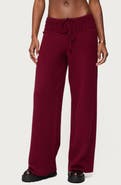 EDIKTED Russell Wide Leg Sweater Knit Pants