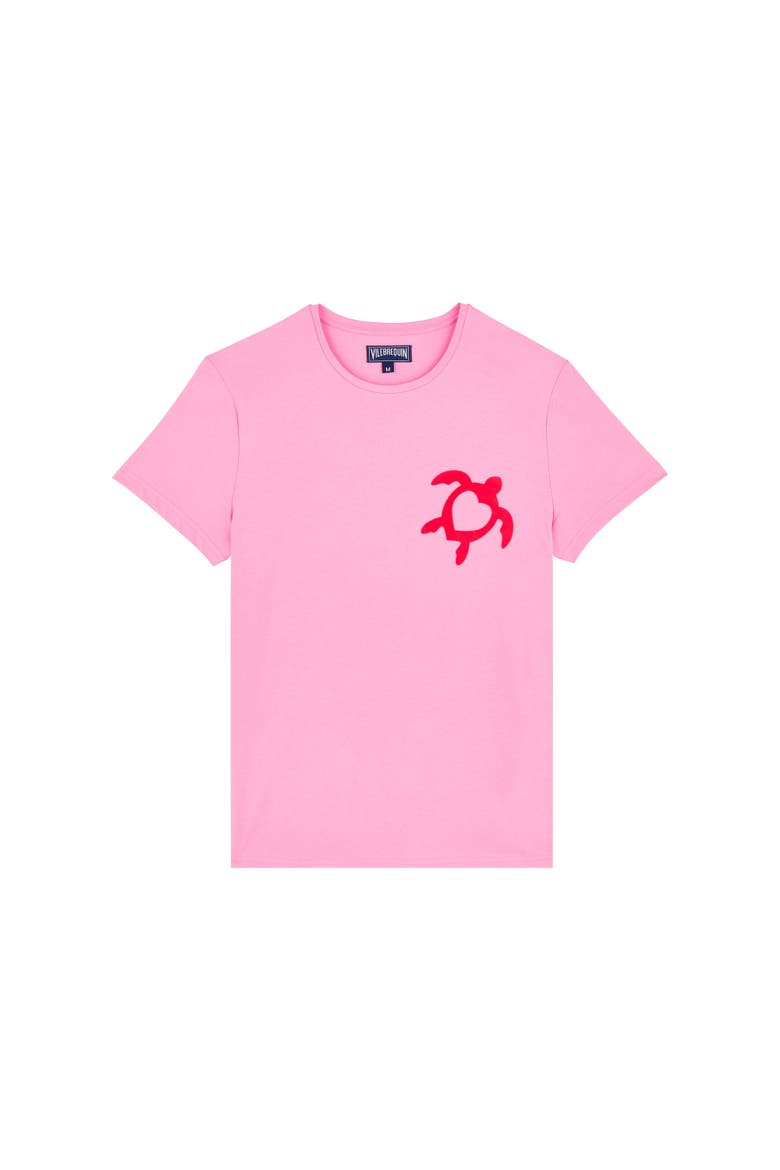 Unisex Turtle Heart Flocked T-Shirt, Alternate, color, PETUNIA