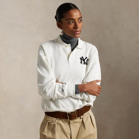White Yankees  Fleece Polo