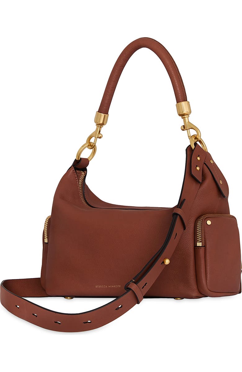 Rebecca Minkoff Mab Leather Shoulder Bag, Alternate, color, Sienna