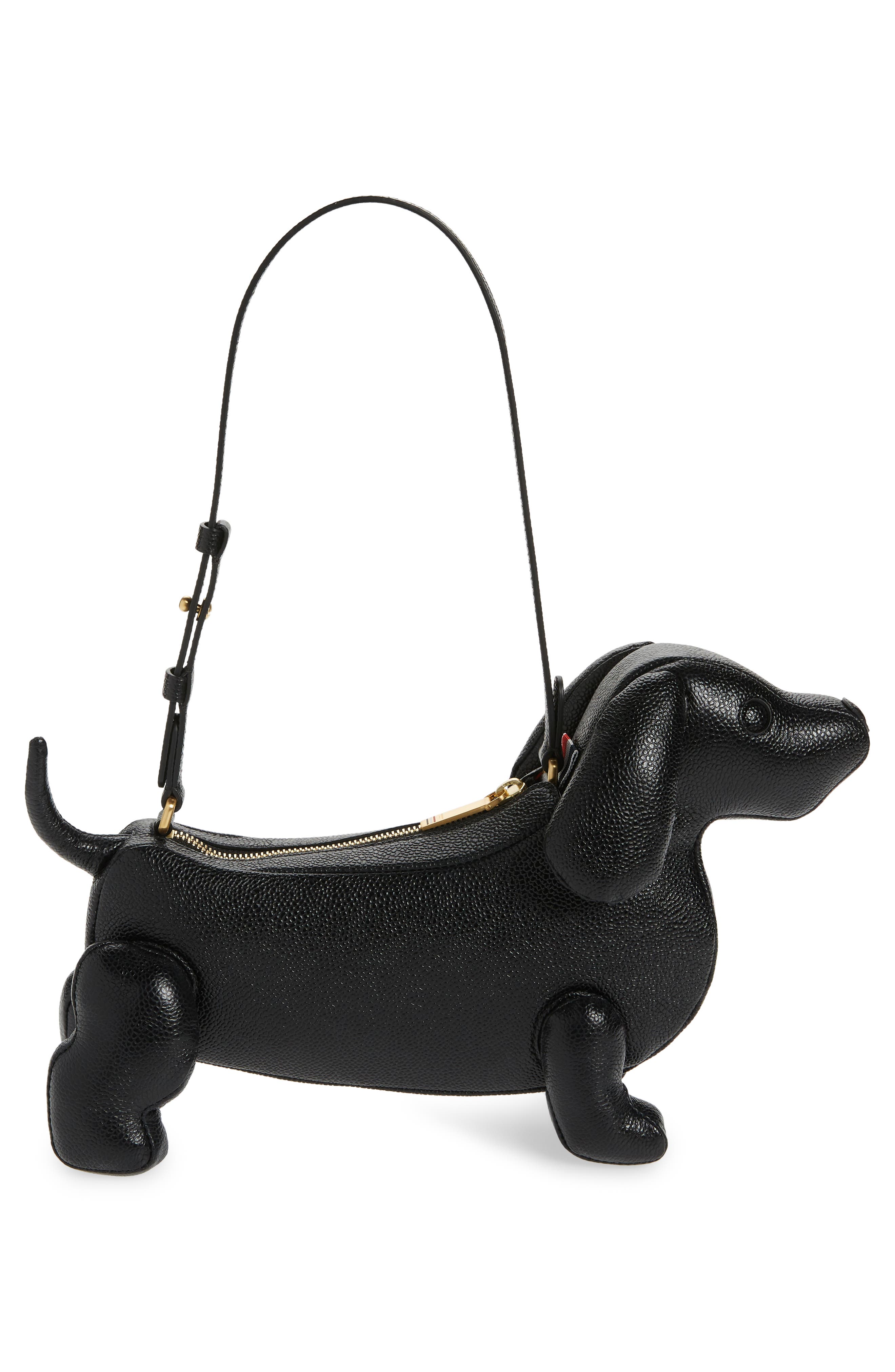 Thom Browne Hector Leather Baguette Shoulder Bag, Alternate, color, 